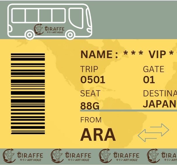 Trip ticket from Ara to Japan