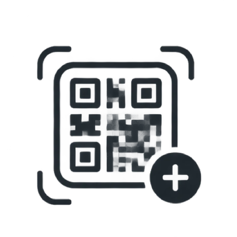 QR code included